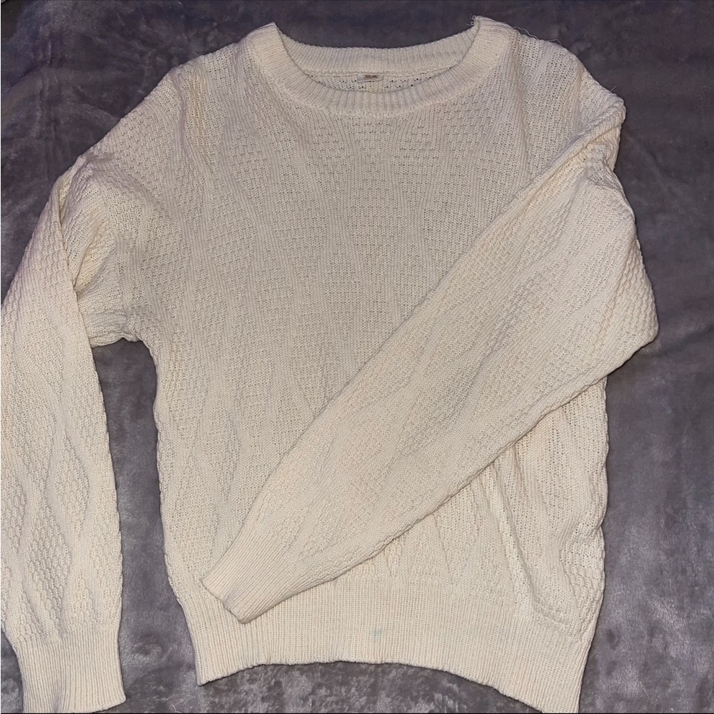 Knitted cream sweater